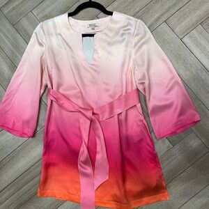 Badgley Mischka Pink Satin Fabric size S